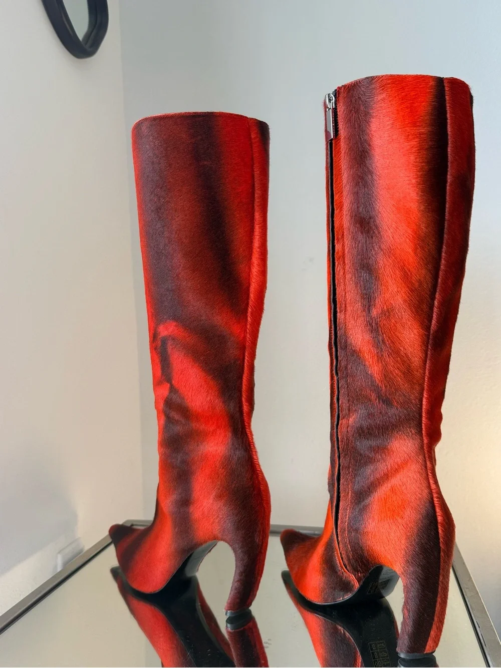 New Tory Burch TALL PRINTED CALF HAIR BOOT 40 $1,665